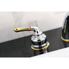 Kingston Brass Chrome/Polished Brass Magellan roman tub filler faucet KC364