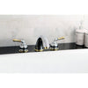 Kingston Brass Chrome/Polished Brass Magellan roman tub filler faucet KC364