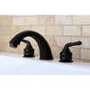 Kingston Oil Rubbed Bronze Magellan lever handle roman tub filler faucet KC365