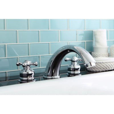 Kingston Brass Chrome Magellan Two Handle Roman Tub Filler Faucet KC371