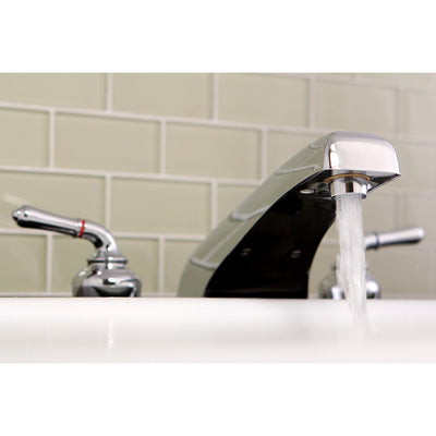 Kingston Chrome Magellan roman tub filler faucet with twin lever handles KC381