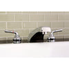 Kingston Chrome Magellan roman tub filler faucet with twin lever handles KC381