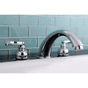 Kingston Brass Chrome Royale Two Handle Roman Tub Filler Faucet KC8361