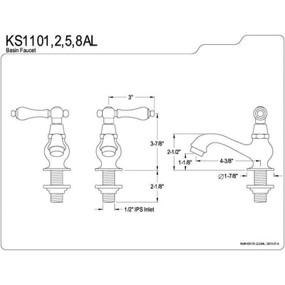 Kingston Oil Rubbed Bronze Basin Sink Vintage Style Bathroom Faucet KS1105AL