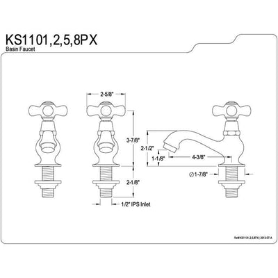 Kingston Oil Rubbed Bronze Basin Sink Vintage Style Bathroom Faucet KS1105PX