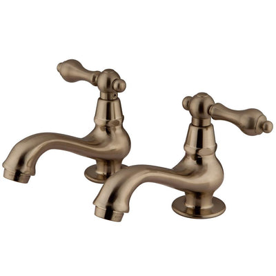 Kingston Brass Satin Nickel Basin Sink Vintage Style Bathroom Faucet KS1108AL