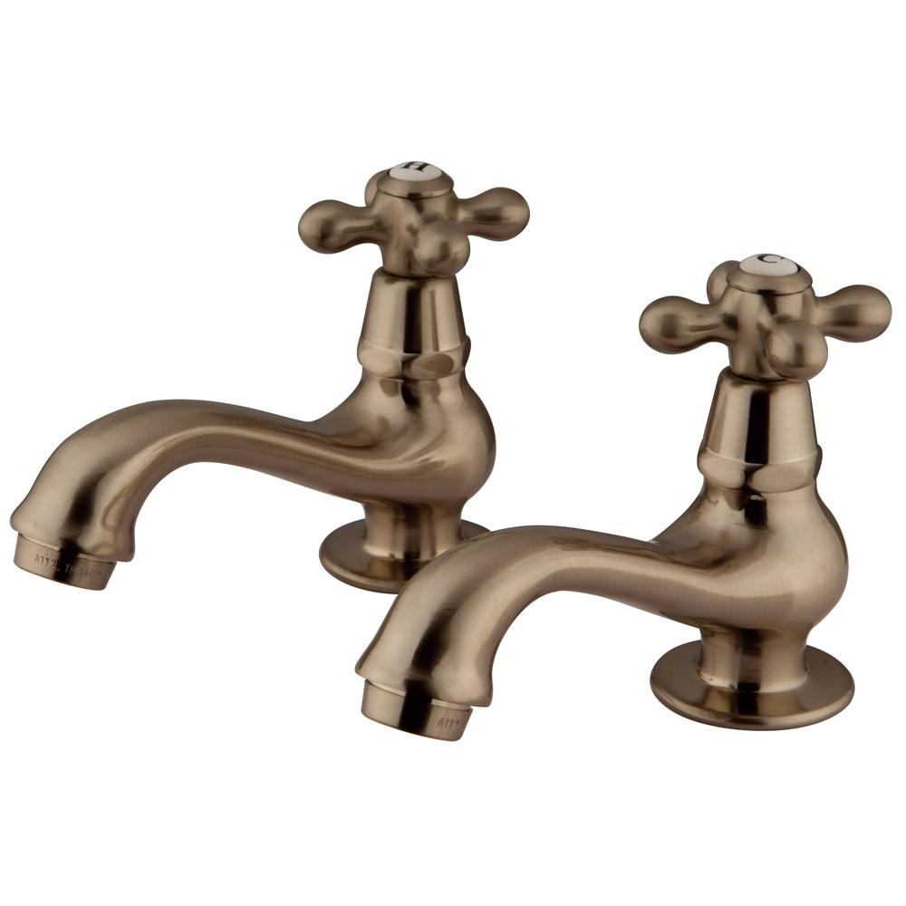 Kingston Brass Satin Nickel Basin Sink Vintage Style Bathroom Faucet KS1108AX