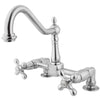 Kingston Brass Chrome 2 Handle Deck Mount Kitchen Faucet KS1141AX