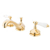 Kingston Polished Brass 2 Handle Widespread Bathroom Faucet w Pop-up KS1162PL