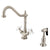 Kingston Satin Nickel 2 Handle Single Hole Kitchen Faucet w Spray KS1238PXBS