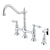 Kingston Brass Chrome 8" Centerset Kitchen Faucet With Side Sprayer KS1271ALBS