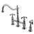 Kingston Chrome French Country Centerset Kitchen Faucet w Sprayer KS1271TXBS