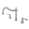 Kingston Brass Chrome Heritage Two Handle Roman Tub Filler Faucet KS1341AL