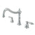 Kingston Brass Chrome Heritage Two Handle Roman Tub Filler Faucet KS1341AL