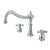 Kingston Brass Chrome Heritage Two Handle Roman Tub Filler Faucet KS1341AX