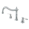 Kingston Brass Chrome Heritage Two Handle Roman Tub Filler Faucet KS1341PL