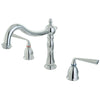 Kingston Brass Silver Sage Chrome Bathroom Roman Tub Filler Faucet KS1341ZL