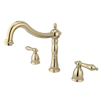 Kingston Oil Rubbed Bronze Heritage Two Handle Roman Tub Filler Faucet KS1342AL