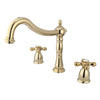 Kingston Brass Satin Nickel Heritage Two Handle Roman Tub Filler Faucet KS1342AX