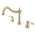 Kingston Polished Brass Heritage Two Handle Roman Tub Filler Faucet KS1342PL