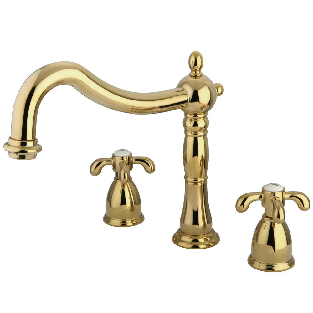 Kingston Polished Brass French Country Roman tub filler Faucet KS1342TX