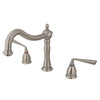 Kingston Silver Sage Satin Nickel Bathroom Roman Tub Filler Faucet KS1348ZL