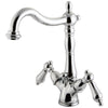 Kingston Chrome 2 Handle Bathroom Faucet w Pop-up & Optional Deck Plate KS1431AL