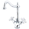 Kingston Brass Chrome 2 Handle Single Hole Bathroom Faucet w Pop-up KS1431PX