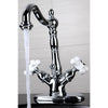 Kingston Brass Chrome 2 Handle Single Hole Bathroom Faucet w Pop-up KS1431PX