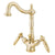 Kingston Polished Brass 2 Handle Single Hole Bathroom Faucet w Drain KS1432GL