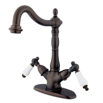 Kingston Brass Oil Rubbed Bronze 2 Handle Vessel Sink Bathroom Faucet KS1495PL