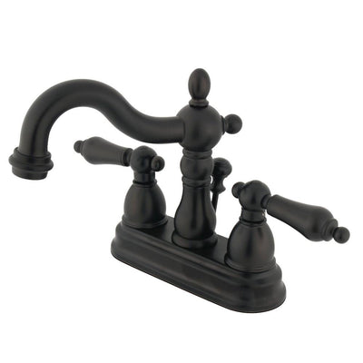 Kingston Oil Rubbed Bronze 2 Handle 4" Centerset Bathroom Faucet KS1605AL