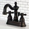 Kingston Oil Rubbed Bronze 2 Handle 4" Centerset Bathroom Faucet KS1605AX