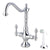 Kingston Chrome Double Handle Kitchen Faucet with White Side Sprayer KS1771AL