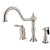 Kingston Satin Nickel Single Handle Widespread Kitchen Faucet w Spray KS1818ALBS