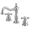 Kingston Chrome 2 Handle 8" to 14" Widespread Bathroom Faucet w Pop-up KS1971AX