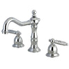 Kingston Chrome 2 Handle 8" to 14" Widespread Bathroom Faucet w Pop-up KS1971GL