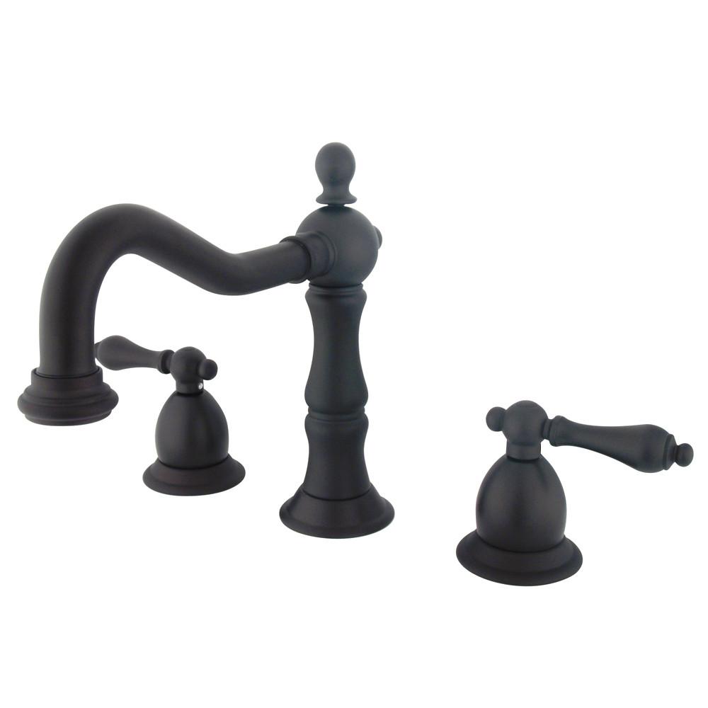 Kingston Oil Rubbed Bronze 2 Handle Widespread Bathroom Faucet w Pop-up KS1975AL