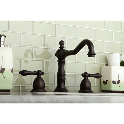 Kingston Oil Rubbed Bronze 2 Handle Widespread Bathroom Faucet w Pop-up KS1975AL