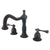 Kingston Oil Rubbed Bronze 2 Handle Widespread Bathroom Faucet w Pop-up KS1975BL