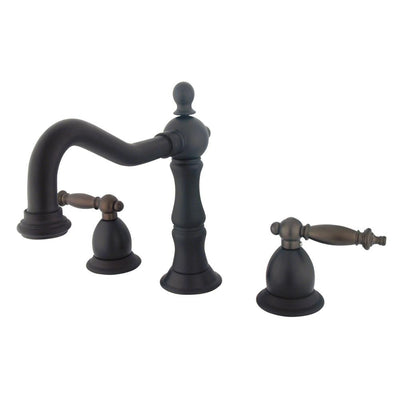 Kingston Oil Rubbed Bronze 2 Handle Widespread Bathroom Faucet w Pop-up KS1975TL