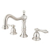 Kingston Satin Nickel 2 Handle Widespread Bathroom Faucet w Pop-up KS1978AL