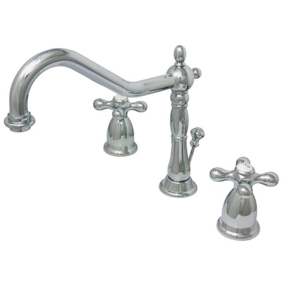 Kingston Brass Chrome 2 Handle Widespread Bathroom Faucet w Pop-up KS1991AX