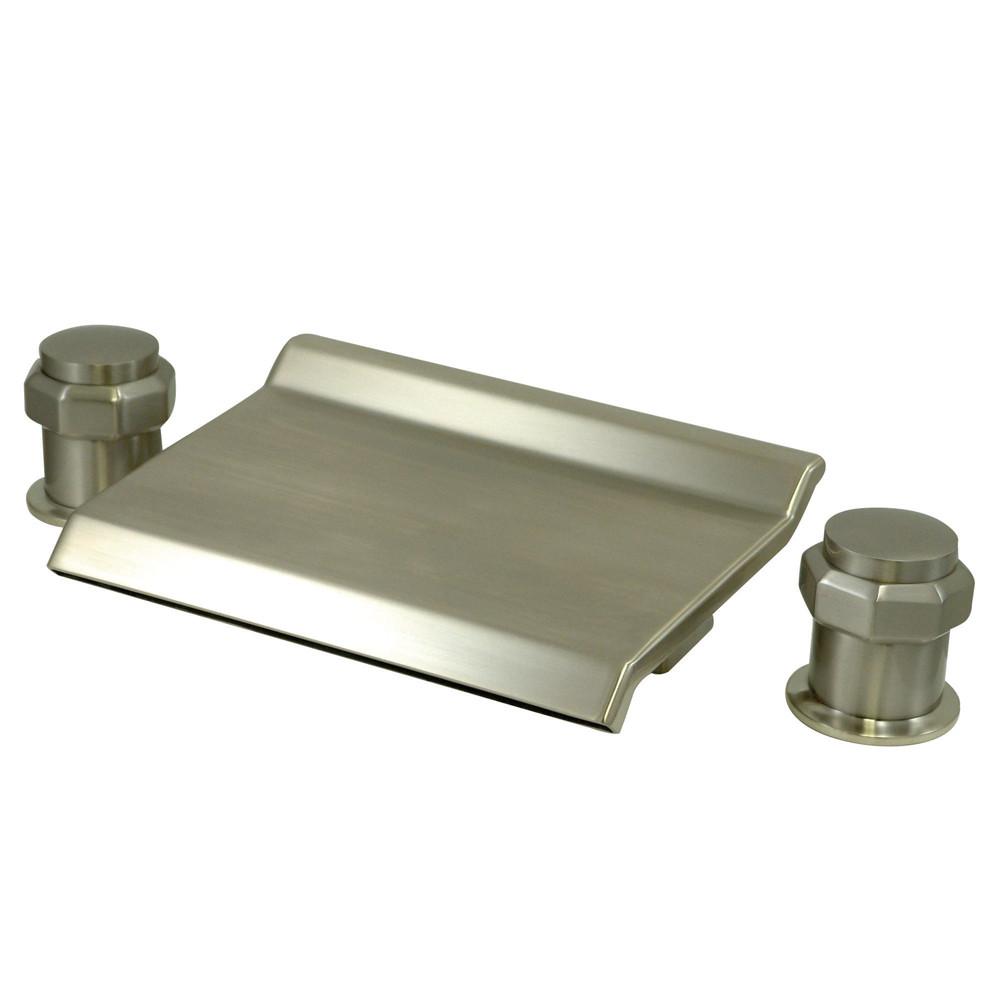 Kingston Brass Satin Nickel Waterfall Roman Tub Filler Faucet KS2248AR