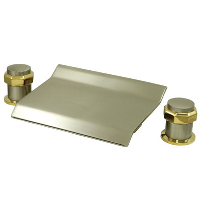 Satin Nickel / Polished Brass Waterfall Roman Tub Filler Faucet KS2249AR