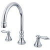 Kingston Brass Chrome Two Handle Roman Tub Filler Faucet KS2341AL