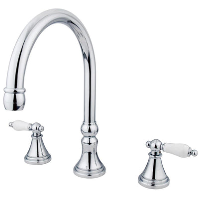 Kingston Brass Chrome Two Handle Roman Tub Filler Faucet KS2341PL