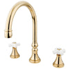 Kingston Brass Polished Brass Two Handle Roman Tub Filler Faucet KS2342PX