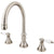 Kingston Brass Satin Nickel Two Handle Roman Tub Filler Faucet KS2348PL