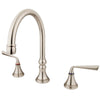 Kingston Silver Sage Satin Nickel Bathroom Roman Tub Filler Faucet KS2348ZL